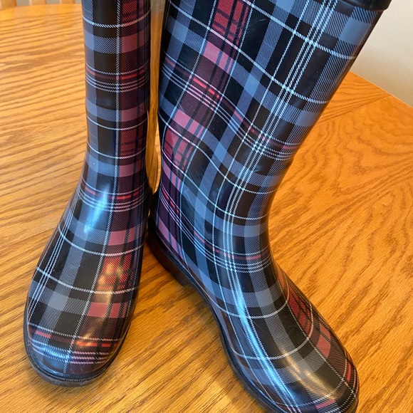 Capelli of New York Shoes - Capelli red/blk ❤️🖤 PLAID rain boot Sz 8